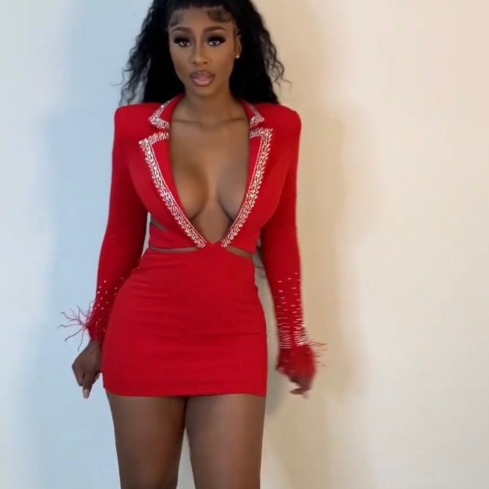 RED COCKTAIL DRESS